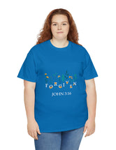 Forgiven - John 3:16 - Unisex Heavy Cotton Tee