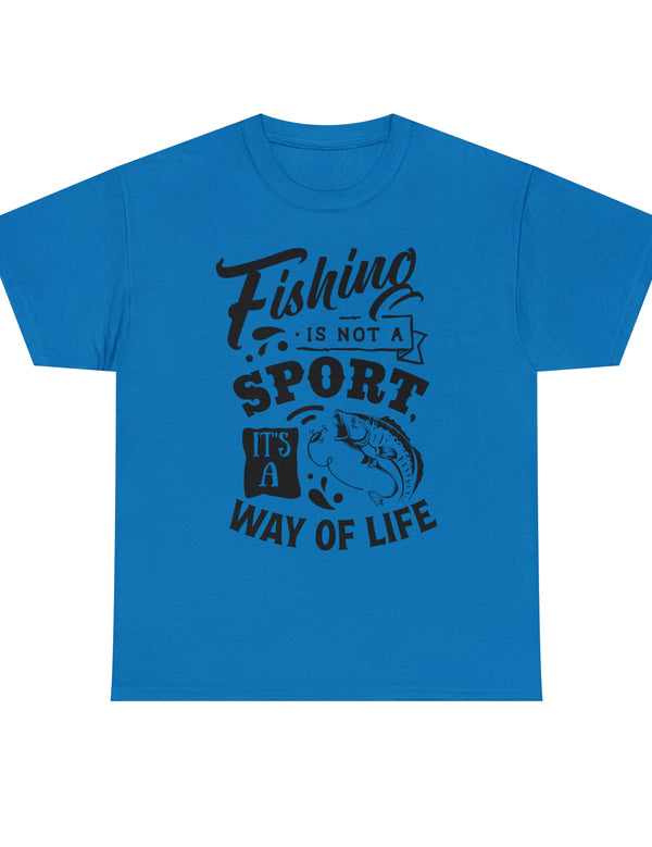 Fishing is not a sport. It's a way of life. This super comfy unisex tee comes in heavy cotton.