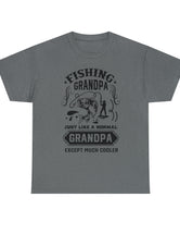 Fishing Grandpa. Just like a normal grandpa but much cooler. Unisex Heavy Cotton Tee