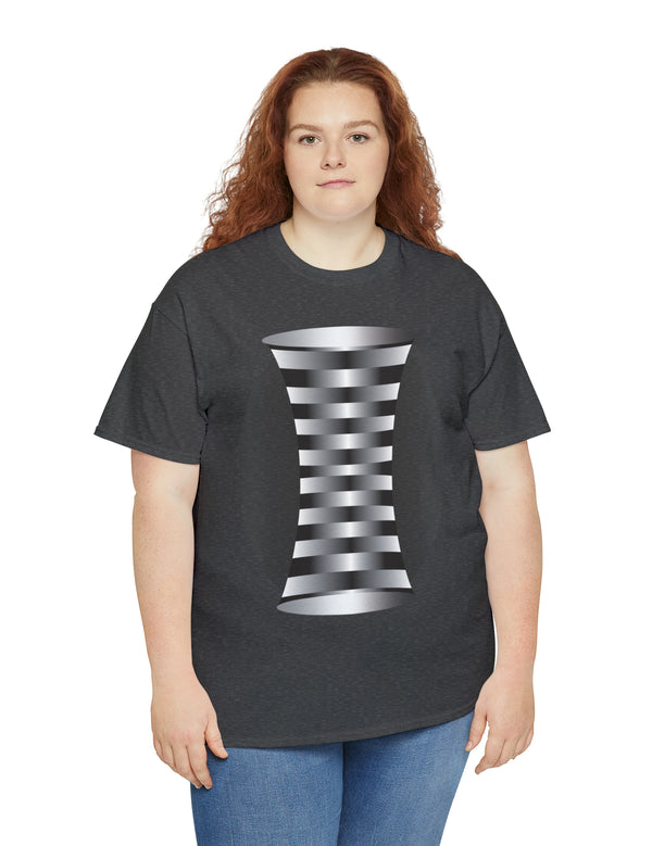 Weird Helix Optical Illusion in Unisex Heavy Cotton Tee