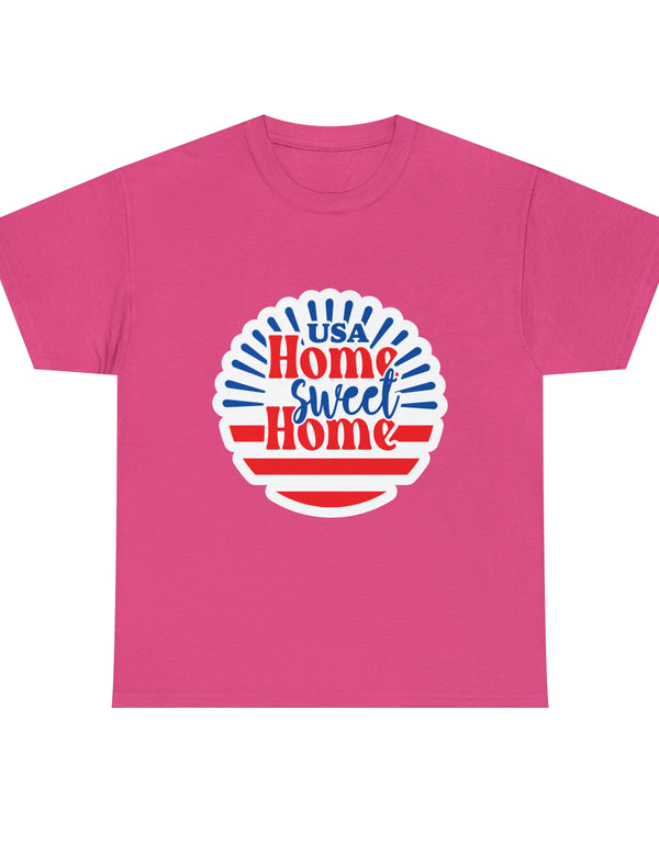 USA, Home Sweet Home - Unisex Heavy Cotton Tee