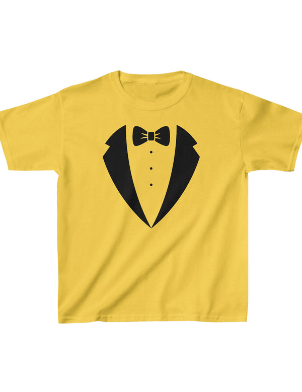 Bowtie and Tux in a Kids Heavy Cotton™ Tee