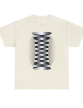 Weird Helix Optical Illusion in Unisex Heavy Cotton Tee