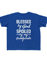 Blessed by God, Spoiled by my Grandparents! (Dark Shirts) - Kid's Fine Jersey Tee