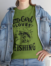 This Girl Loves Fishing! Unisex Heavy Cotton Tee