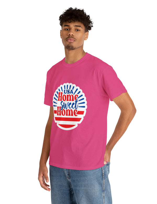 USA, Home Sweet Home - Unisex Heavy Cotton Tee