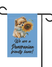 Sunflower Pomeranian - Garden Flag, Garden & House Banner