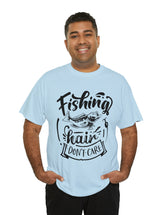 Fishing Hair, don't care! in a Heavy Cotton Tee