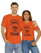 Just a Girl who loves Fishing! Unisex Heavy Cotton Tee