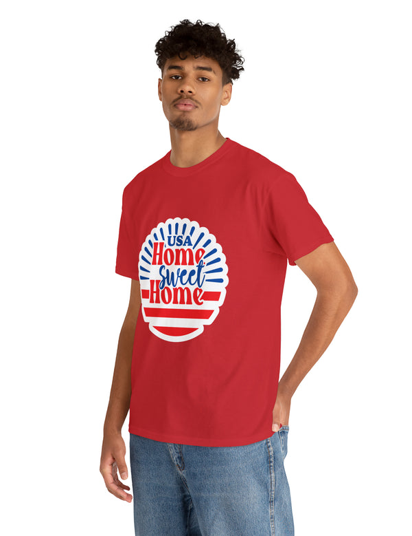 USA, Home Sweet Home - Unisex Heavy Cotton Tee