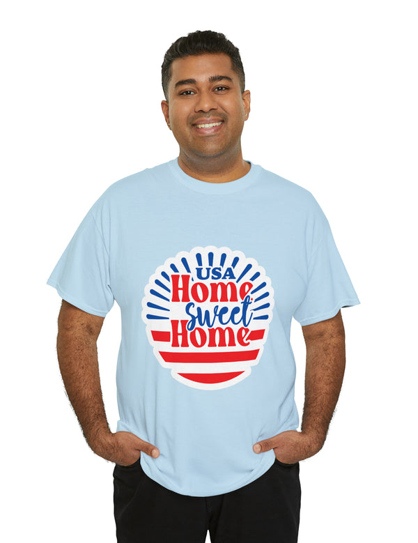 USA, Home Sweet Home - Unisex Heavy Cotton Tee